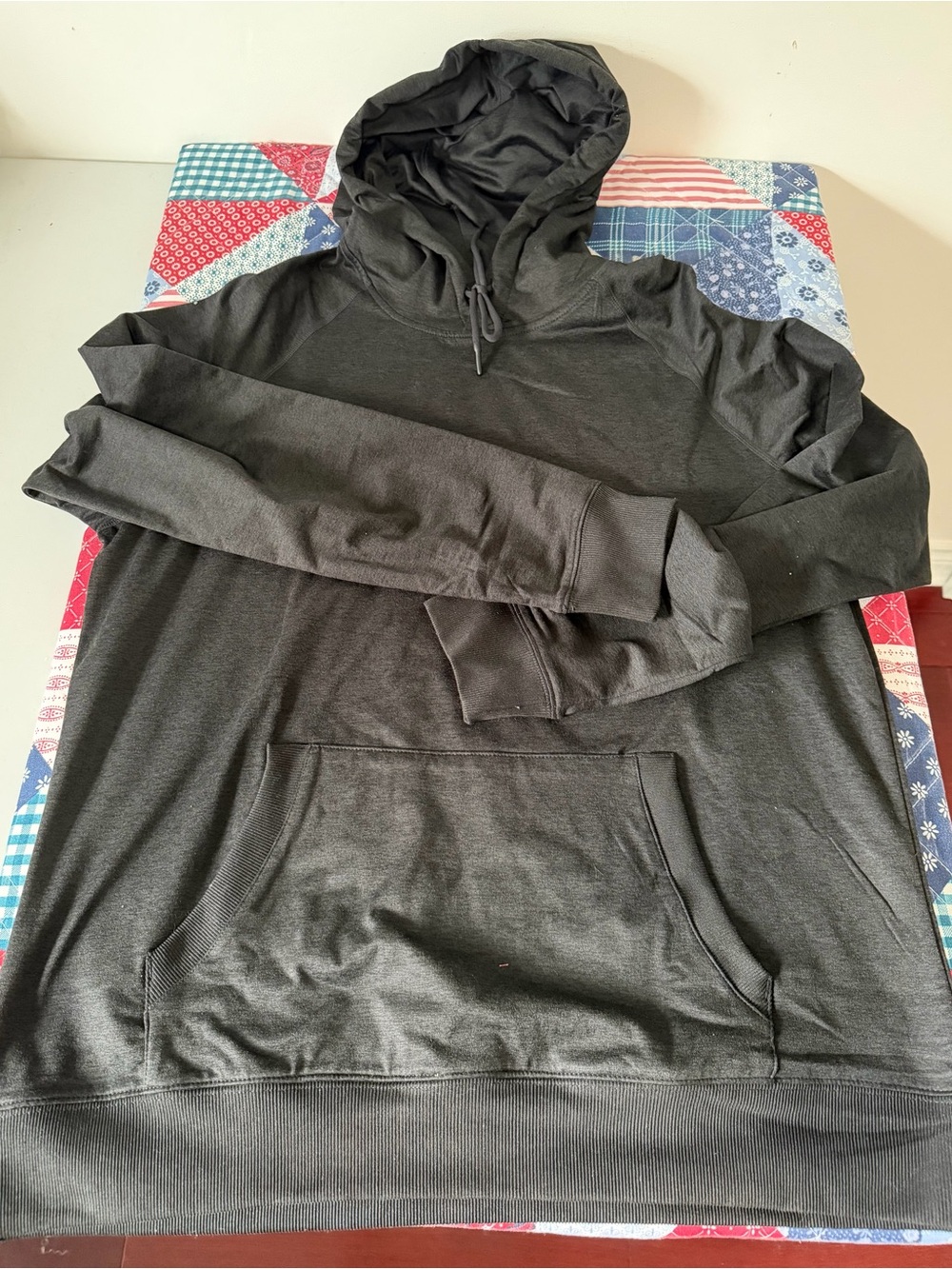 Kirkland Signature Black Hooded Pullover Sweatshirt